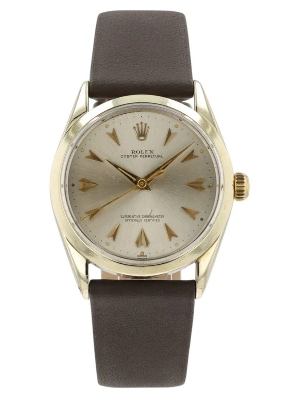 Rolex Oyster Perpetual Silver Dial Steel and Gold 34mm Automatic Mens Watch 1024
